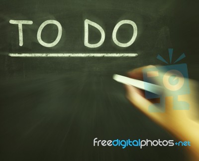 To Do Chalk Shows Agenda And List Of Tasks Stock Image