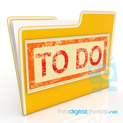 To Do File Shows Organise And Planning Tasks Stock Image