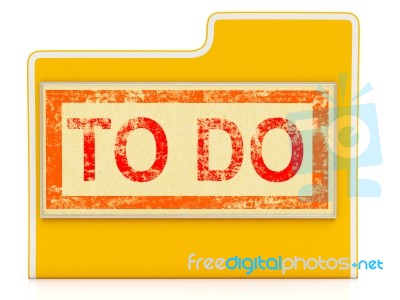 To Do File Shows Organizing And Planning Tasks Stock Image