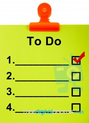 To Do List On Clipboard Stock Image