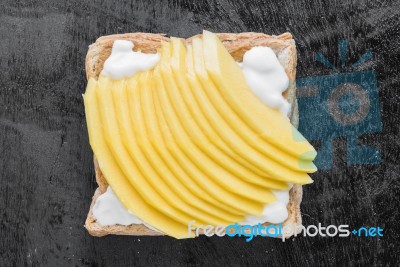 Toast Bread Recipes Stock Photo