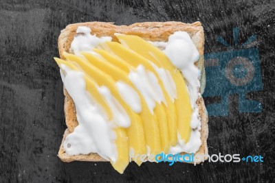 Toast Bread Recipes Stock Photo