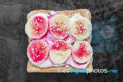 Toast Bread Recipes Stock Photo