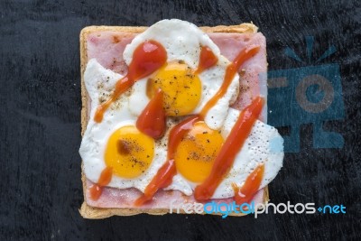 Toast Bread Recipes Stock Photo