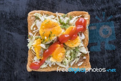 Toast Bread Recipes Stock Photo