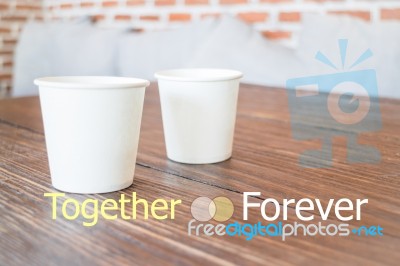 Together Forever Quote Design Poster Stock Image