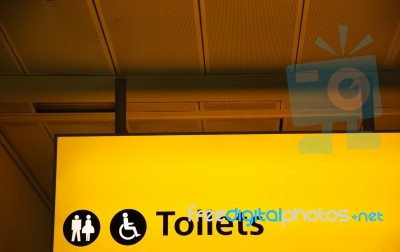 Toilets Sign Stock Photo