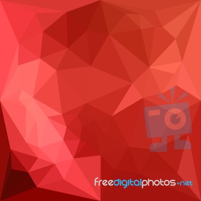 Tomato Red Abstract Low Polygon Background Stock Image