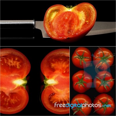 Tomatoes Collage Stock Photo