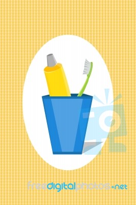 Toothpaste With Brush Stock Image