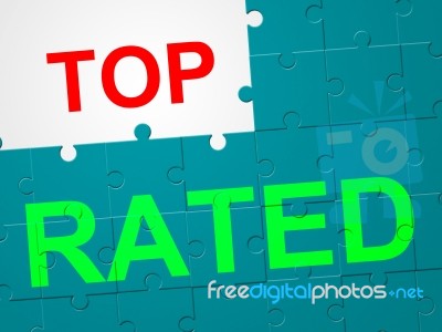 Top Rated Indicates Number One And Best Stock Image
