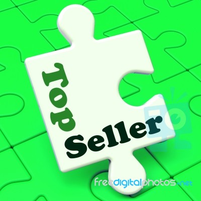 Top Seller Puzzle Shows Best Premium Services Or Product Stock Image