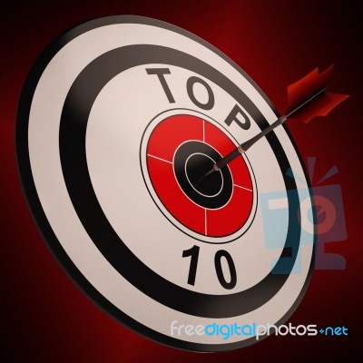 Top Ten Target Shows Best In Charts Stock Image