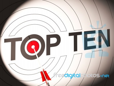 Top Ten Target Shows Special Rated Companies Stock Image