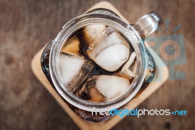 Top View Of Iced Cola Stock Photo