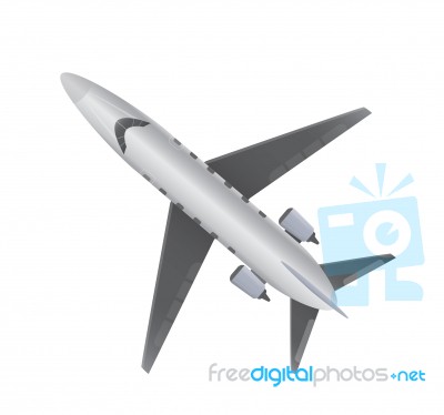 Top View  Of Small Private  Jet Airplane Stock Image