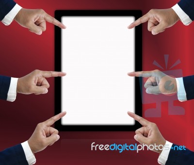 Touch Screen Computer Stock Photo
