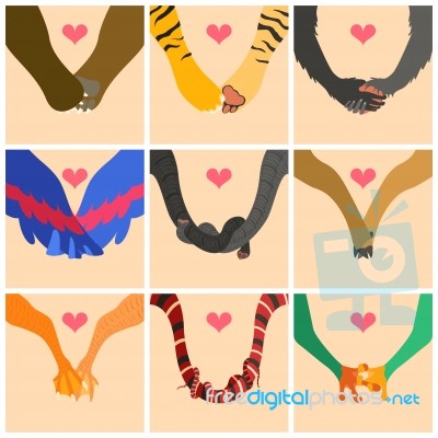 Touching Love Stock Image