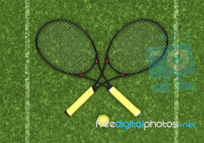 Tournament Tennis - Wimbledon Stock Photo