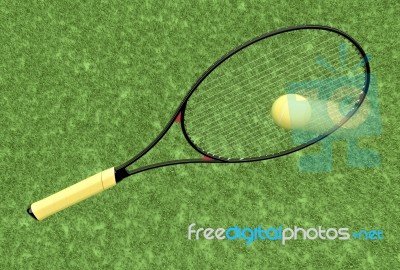 Tournament Tennis - Wimbledon Stock Image