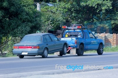 Tow Truck For Emergency Car Move Stock Photo