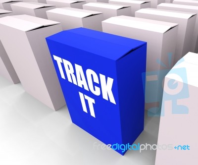 Track It Means To Follow An Identification Number On A Package Stock Image