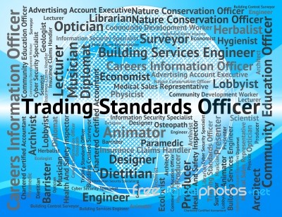 Trading Standards Officer Represents Officers Position And E-com… Stock Image