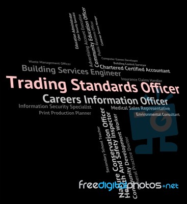 Trading Standards Officer Showing Administrators Export And Specification Stock Image