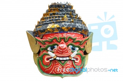 Tradition Ramayana Demon Mask Stock Photo