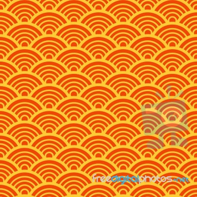 Traditional Asian Wave Pattern Stock Image