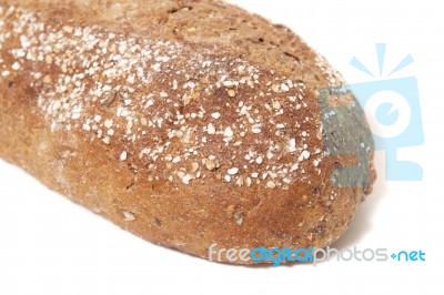 Traditional Baguette On White Background Stock Photo