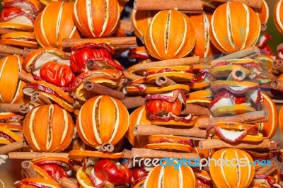 Traditional Christmas Aromatic Dry Fruits Stock Photo