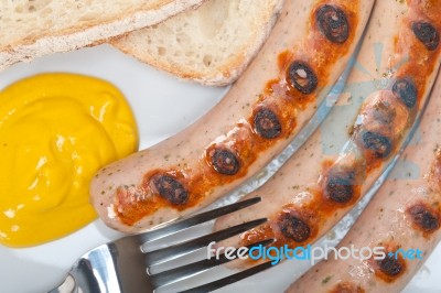 Traditional German Wurstel Sausages Stock Photo