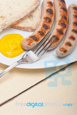 Traditional German Wurstel Sausages Stock Photo