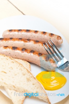 Traditional German Wurstel Sausages Stock Photo