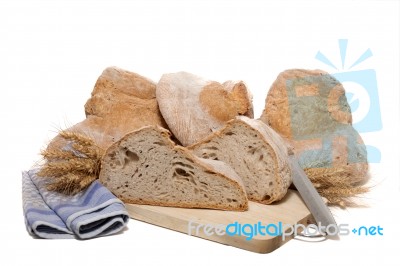 Traditional Large Loaf Of Bread Stock Photo