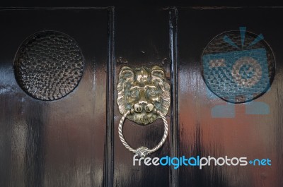 Traditional - Period -  Antique - Front Door Knocker Stock Photo
