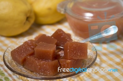 Traditional Quince Jam Stock Photo