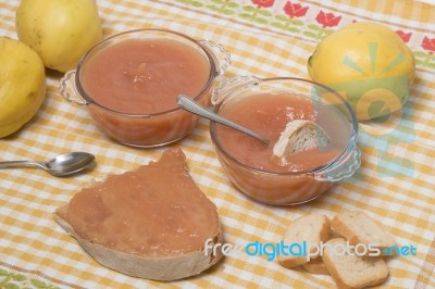 Traditional Quince Jam Stock Photo