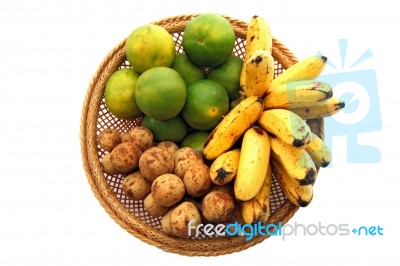 Traditional Tropical Thai Fruit Set Stock Photo