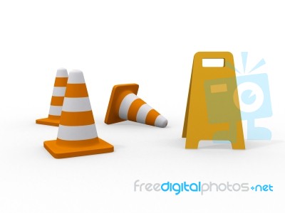 Traffic Cones Stock Image