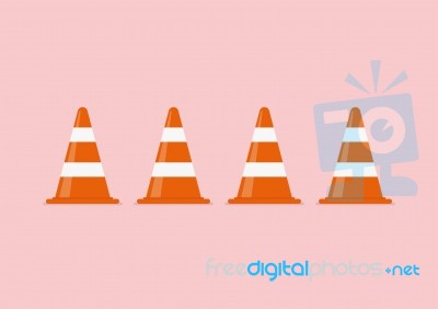 Traffic Cones  Illustration Stock Image