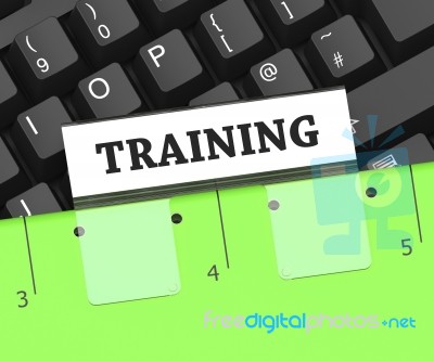 Training File Indicates Lesson Skills 3d Rendering Stock Image