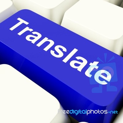 Translate Computer Key Stock Image