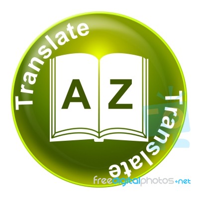 Translate Sign Shows Convert To English And Language Stock Image