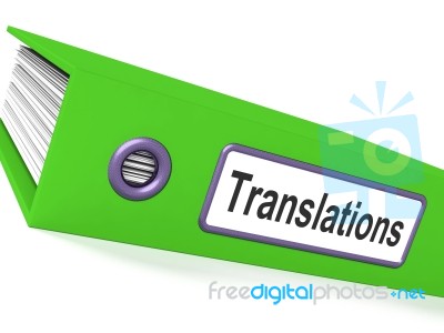 Translations File Stock Image