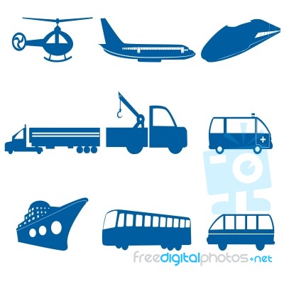 Transportation Icons Stock Image