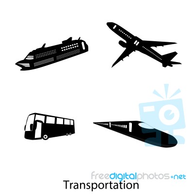 Transportation Set Stock Image