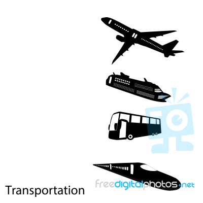 Transportation Set Stock Image