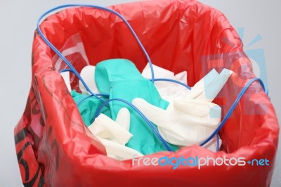 Trash With Surgery Disposable Objects Stock Photo Trash With Surgery Disposable Objects Stock Photo